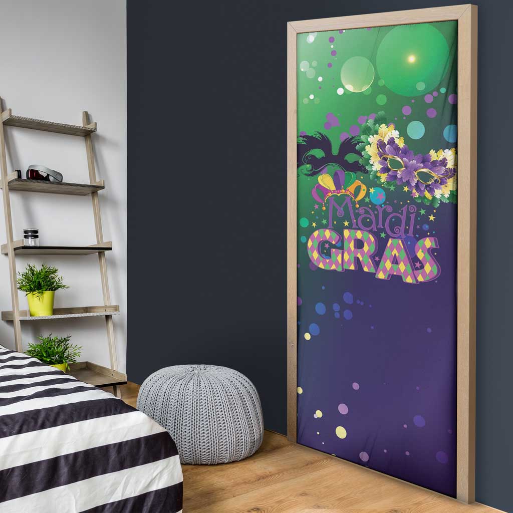Mardi Gras Masquerade Mask Door Cover NOLA Vibe - Wonder Print Shop