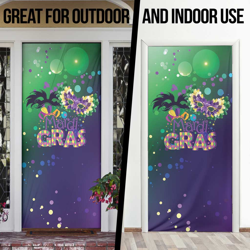 Mardi Gras Masquerade Mask Door Cover NOLA Vibe - Wonder Print Shop