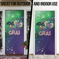Mardi Gras Masquerade Mask Door Cover NOLA Vibe - Wonder Print Shop