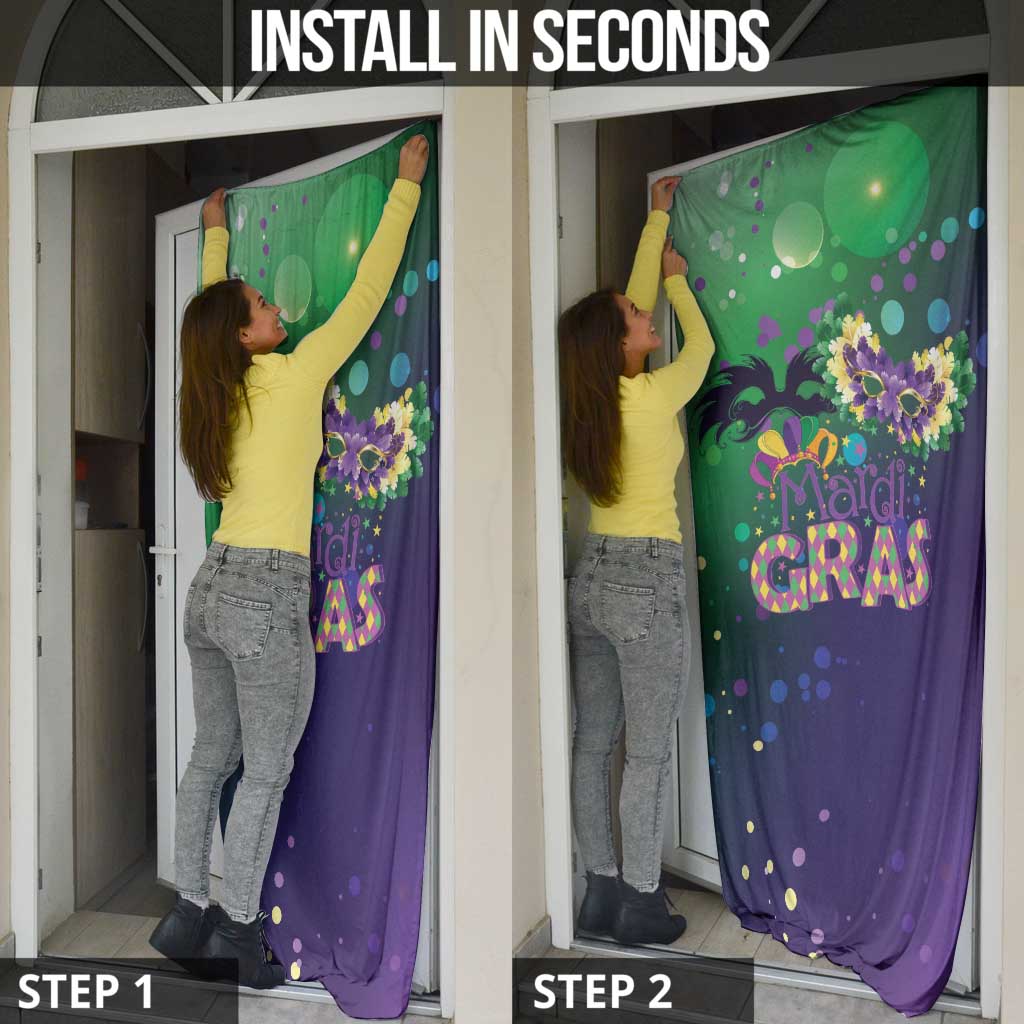 Mardi Gras Masquerade Mask Door Cover NOLA Vibe - Wonder Print Shop
