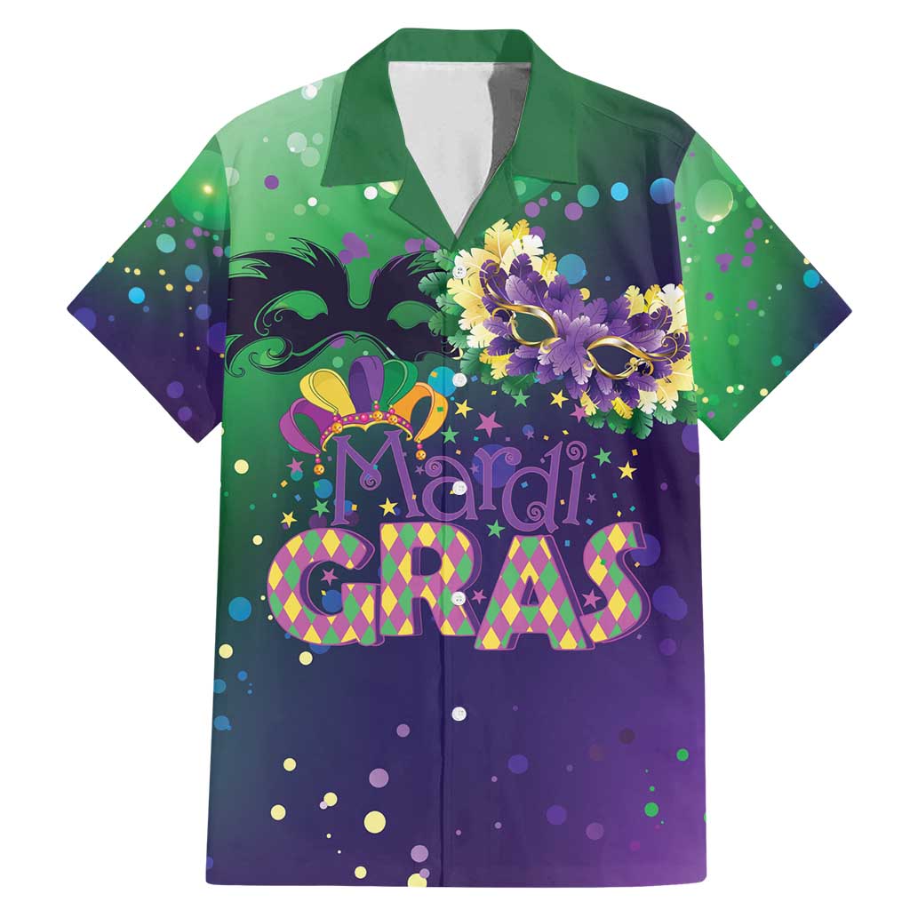 Mardi Gras Masquerade Mask Family Matching Mermaid Dress and Hawaiian Shirt NOLA Vibe - Wonder Print Shop
