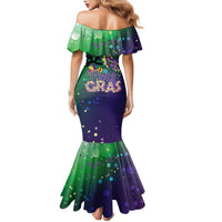 Mardi Gras Masquerade Mask Family Matching Mermaid Dress and Hawaiian Shirt NOLA Vibe - Wonder Print Shop