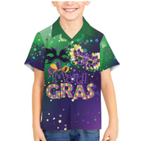 Mardi Gras Masquerade Mask Family Matching Mermaid Dress and Hawaiian Shirt NOLA Vibe - Wonder Print Shop