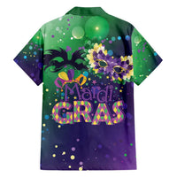 Mardi Gras Masquerade Mask Family Matching Off Shoulder Maxi Dress and Hawaiian Shirt NOLA Vibe - Wonder Print Shop