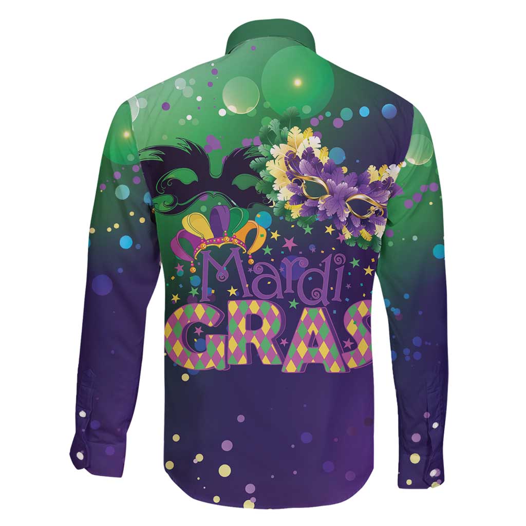 Mardi Gras Masquerade Mask Family Matching Puletasi and Hawaiian Shirt NOLA Vibe - Wonder Print Shop