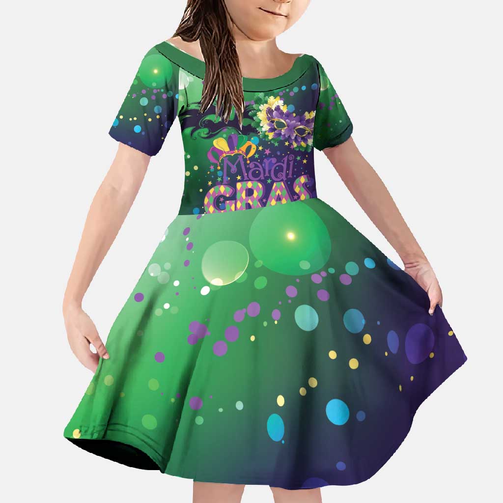 Mardi Gras Masquerade Mask Family Matching Summer Maxi Dress and Hawaiian Shirt NOLA Vibe - Wonder Print Shop