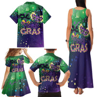 Mardi Gras Masquerade Mask Family Matching Tank Maxi Dress and Hawaiian Shirt NOLA Vibe - Wonder Print Shop
