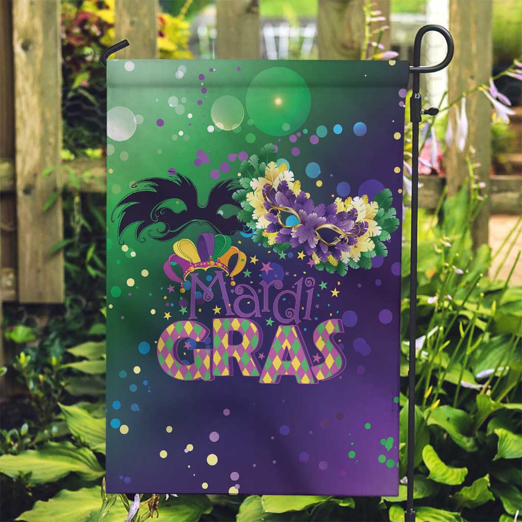 Mardi Gras Masquerade Mask Garden Flag NOLA Vibe - Wonder Print Shop