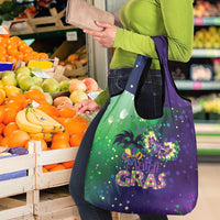 Mardi Gras Masquerade Mask Grocery Bag NOLA Vibe - Wonder Print Shop