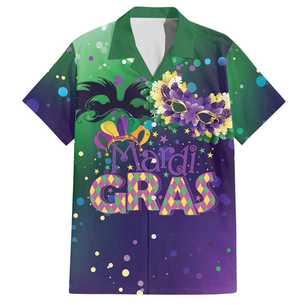 Mardi Gras Masquerade Mask Hawaiian Shirt NOLA Vibe - Wonder Print Shop