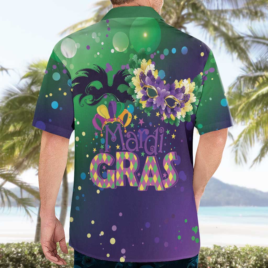 Mardi Gras Masquerade Mask Hawaiian Shirt NOLA Vibe - Wonder Print Shop