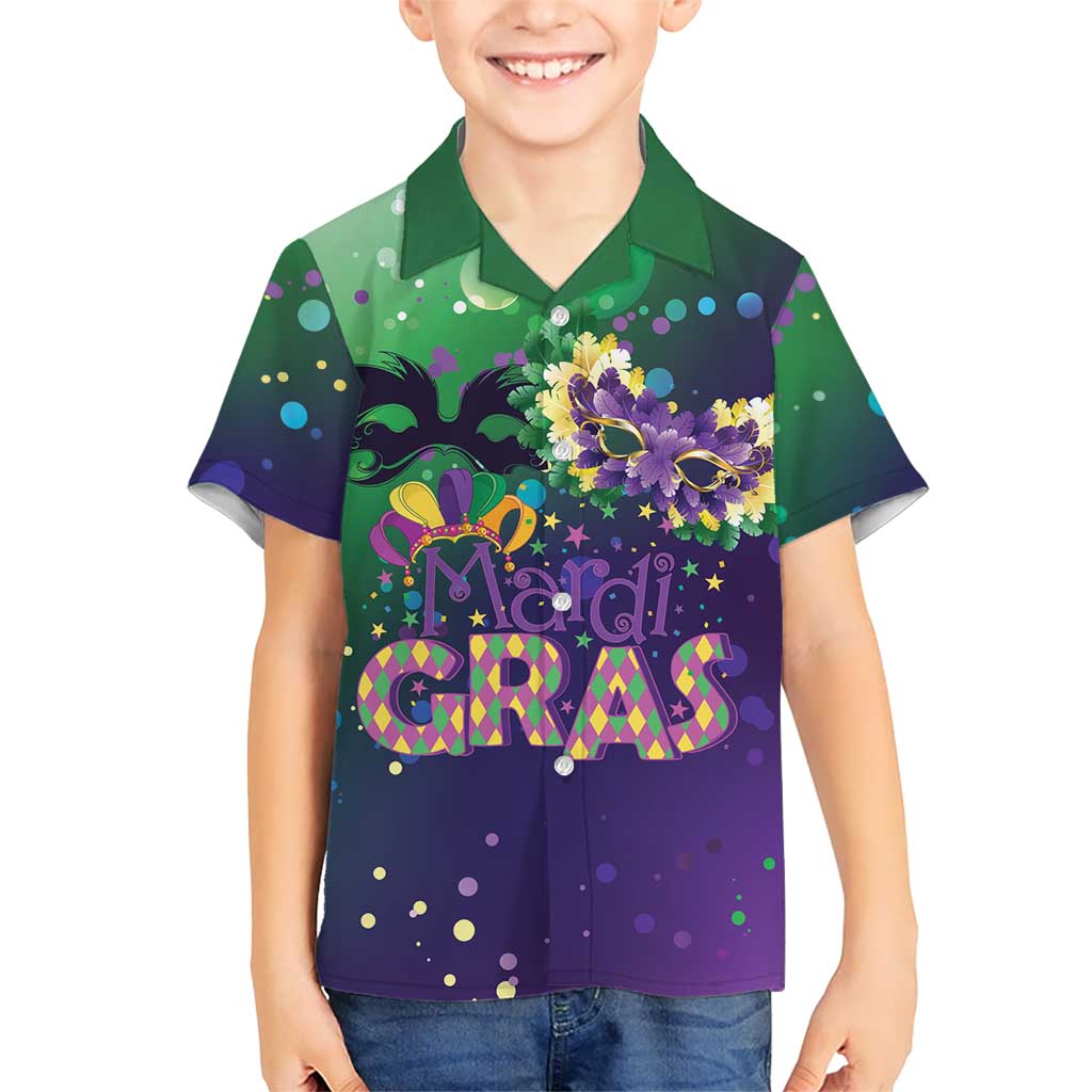 Mardi Gras Masquerade Mask Hawaiian Shirt NOLA Vibe - Wonder Print Shop