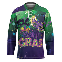 Mardi Gras Masquerade Mask Hockey Jersey NOLA Vibe - Wonder Print Shop