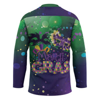 Mardi Gras Masquerade Mask Hockey Jersey NOLA Vibe - Wonder Print Shop