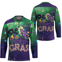Mardi Gras Masquerade Mask Hockey Jersey NOLA Vibe - Wonder Print Shop