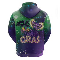 Mardi Gras Masquerade Mask Hoodie NOLA Vibe - Wonder Print Shop