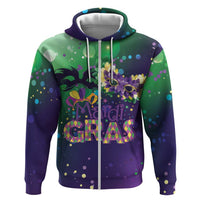 Mardi Gras Masquerade Mask Hoodie NOLA Vibe - Wonder Print Shop