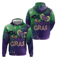 Mardi Gras Masquerade Mask Hoodie NOLA Vibe - Wonder Print Shop