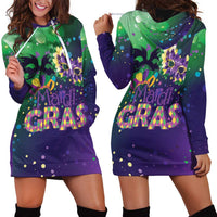 Mardi Gras Masquerade Mask Hoodie Dress NOLA Vibe - Wonder Print Shop
