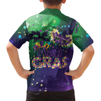 Mardi Gras Masquerade Mask Kid Hawaiian Shirt NOLA Vibe - Wonder Print Shop