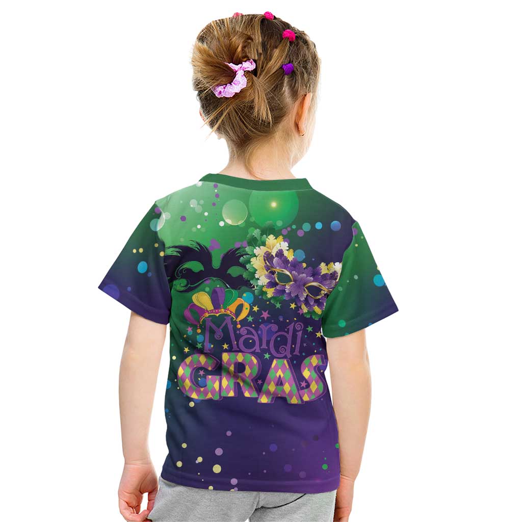 Mardi Gras Masquerade Mask Kid T Shirt NOLA Vibe - Wonder Print Shop