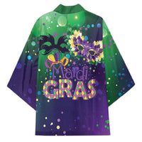 Mardi Gras Masquerade Mask Kimono NOLA Vibe - Wonder Print Shop