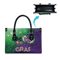 Mardi Gras Masquerade Mask Leather Bag NOLA Vibe - Wonder Print Shop