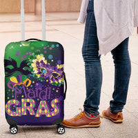 Mardi Gras Masquerade Mask Luggage Cover NOLA Vibe - Wonder Print Shop