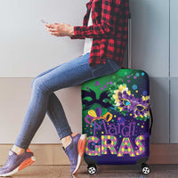 Mardi Gras Masquerade Mask Luggage Cover NOLA Vibe - Wonder Print Shop