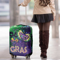 Mardi Gras Masquerade Mask Luggage Cover NOLA Vibe - Wonder Print Shop