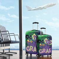 Mardi Gras Masquerade Mask Luggage Cover NOLA Vibe - Wonder Print Shop
