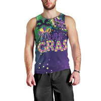 Mardi Gras Masquerade Mask Men Tank Top NOLA Vibe - Wonder Print Shop