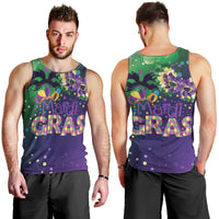 Mardi Gras Masquerade Mask Men Tank Top NOLA Vibe - Wonder Print Shop
