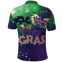 Mardi Gras Masquerade Mask Polo Shirt NOLA Vibe - Wonder Print Shop
