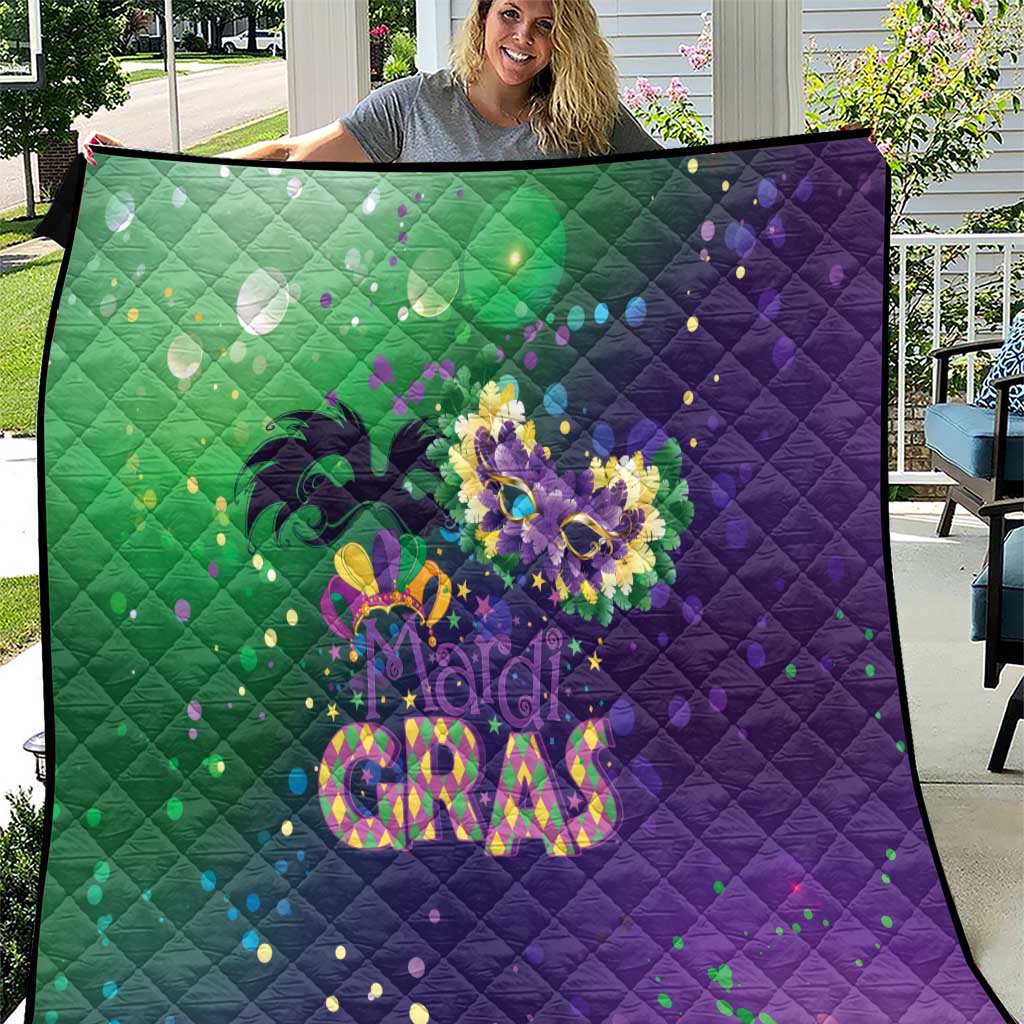 Mardi Gras Masquerade Mask Quilt NOLA Vibe - Wonder Print Shop