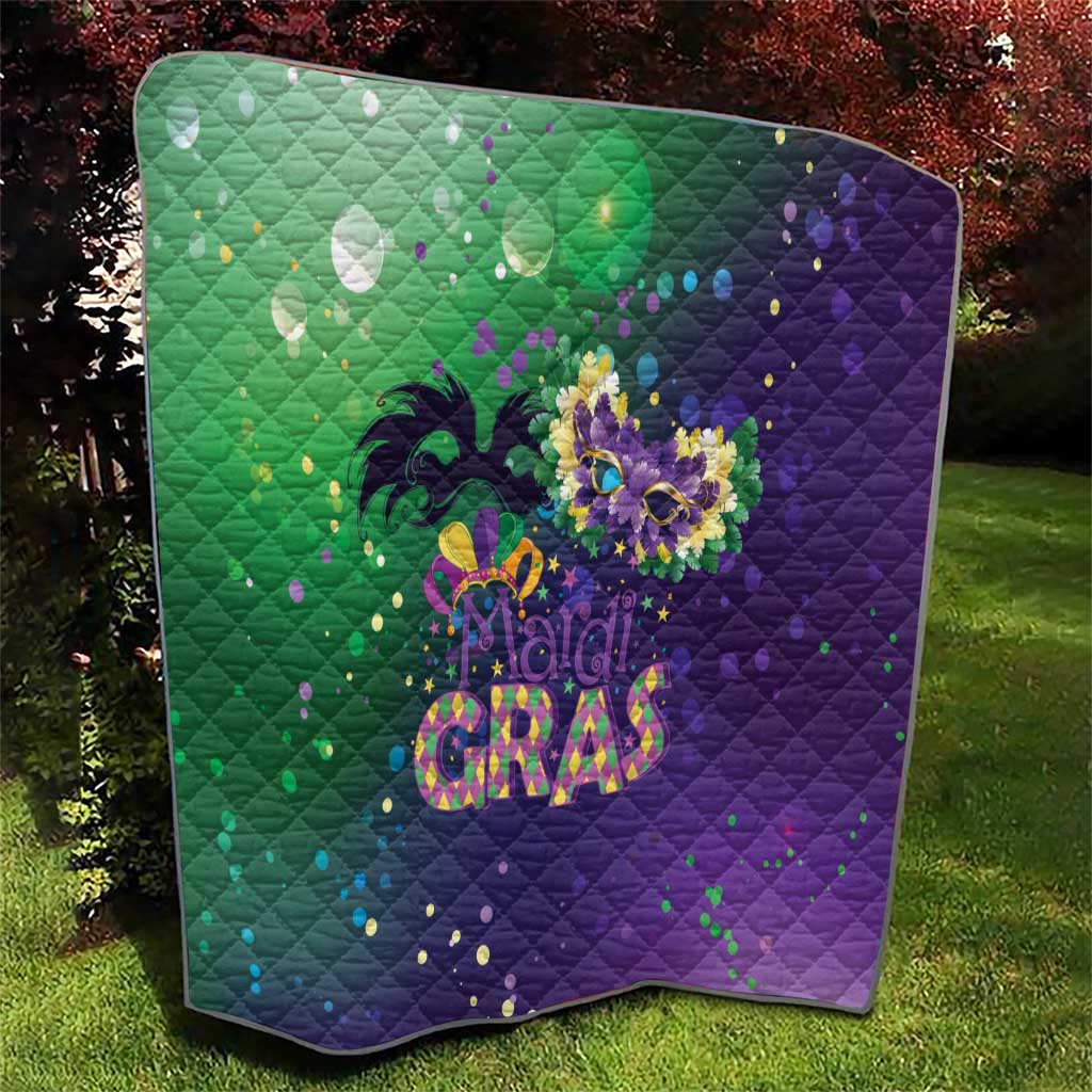 Mardi Gras Masquerade Mask Quilt NOLA Vibe - Wonder Print Shop