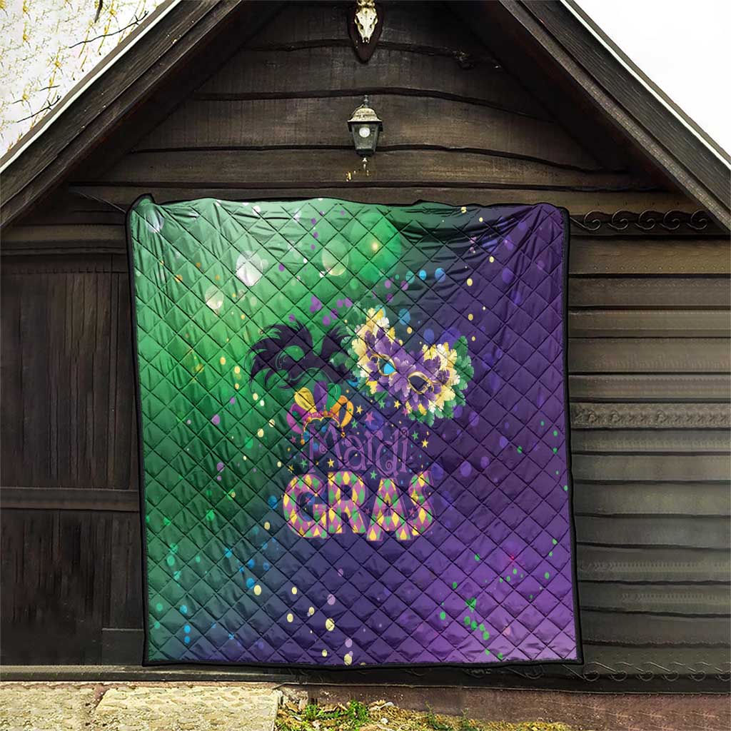 Mardi Gras Masquerade Mask Quilt NOLA Vibe - Wonder Print Shop