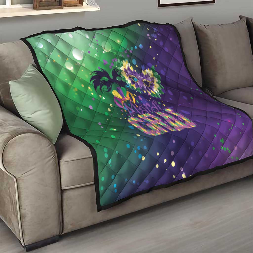 Mardi Gras Masquerade Mask Quilt NOLA Vibe - Wonder Print Shop