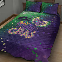 Mardi Gras Masquerade Mask Quilt Bed Set NOLA Vibe - Wonder Print Shop