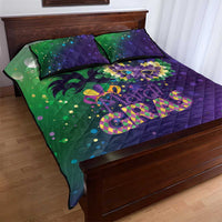Mardi Gras Masquerade Mask Quilt Bed Set NOLA Vibe - Wonder Print Shop