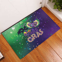 Mardi Gras Masquerade Mask Rubber Doormat NOLA Vibe - Wonder Print Shop