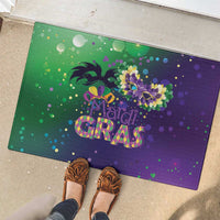 Mardi Gras Masquerade Mask Rubber Doormat NOLA Vibe - Wonder Print Shop