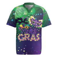 Mardi Gras Masquerade Mask Rugby Jersey NOLA Vibe - Wonder Print Shop