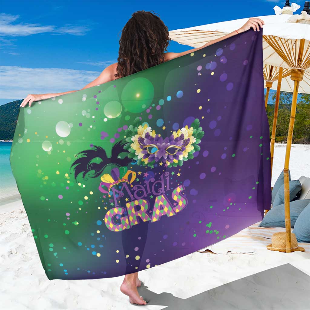 Mardi Gras Masquerade Mask Sarong NOLA Vibe - Wonder Print Shop