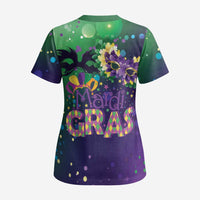 Mardi Gras Masquerade Mask Scrub Top NOLA Vibe - Wonder Print Shop