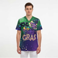 Mardi Gras Masquerade Mask Scrub Top NOLA Vibe - Wonder Print Shop
