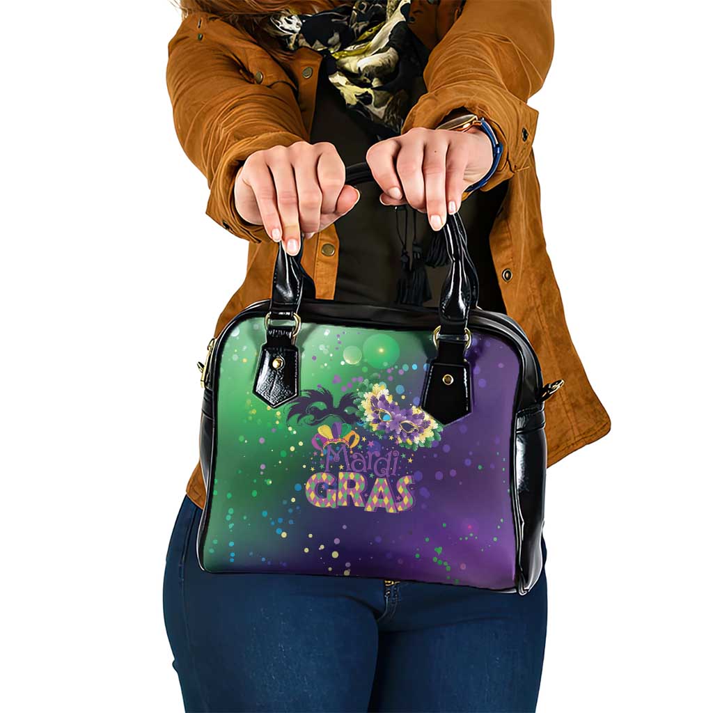 Mardi Gras Masquerade Mask Shoulder Handbag NOLA Vibe - Wonder Print Shop