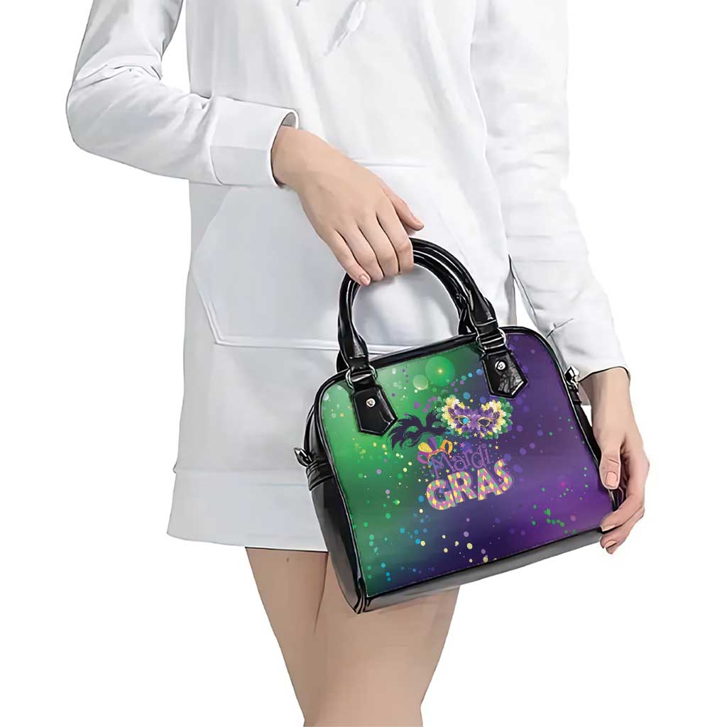 Mardi Gras Masquerade Mask Shoulder Handbag NOLA Vibe - Wonder Print Shop