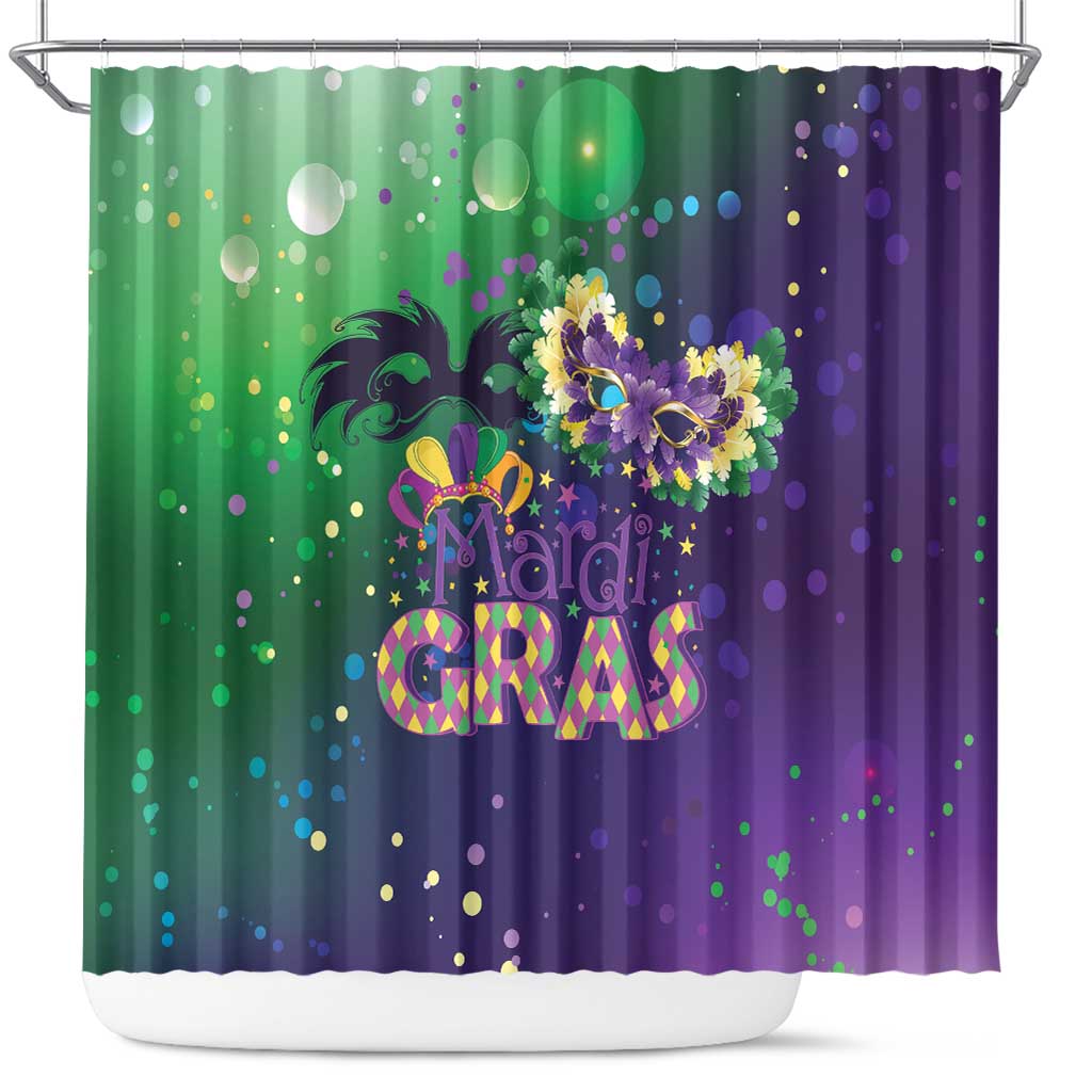 Mardi Gras Masquerade Mask Shower Curtain NOLA Vibe - Wonder Print Shop