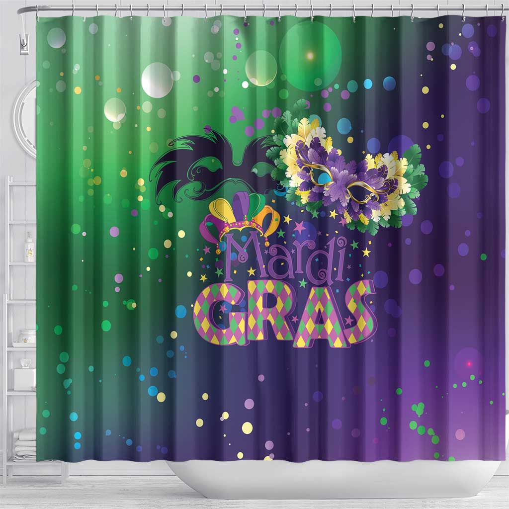 Mardi Gras Masquerade Mask Shower Curtain NOLA Vibe - Wonder Print Shop
